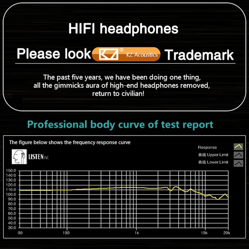 High-End Headset Kopfhörer KZ ED2 HS Professional Gunmetal In-Ear in PU Hardcase
