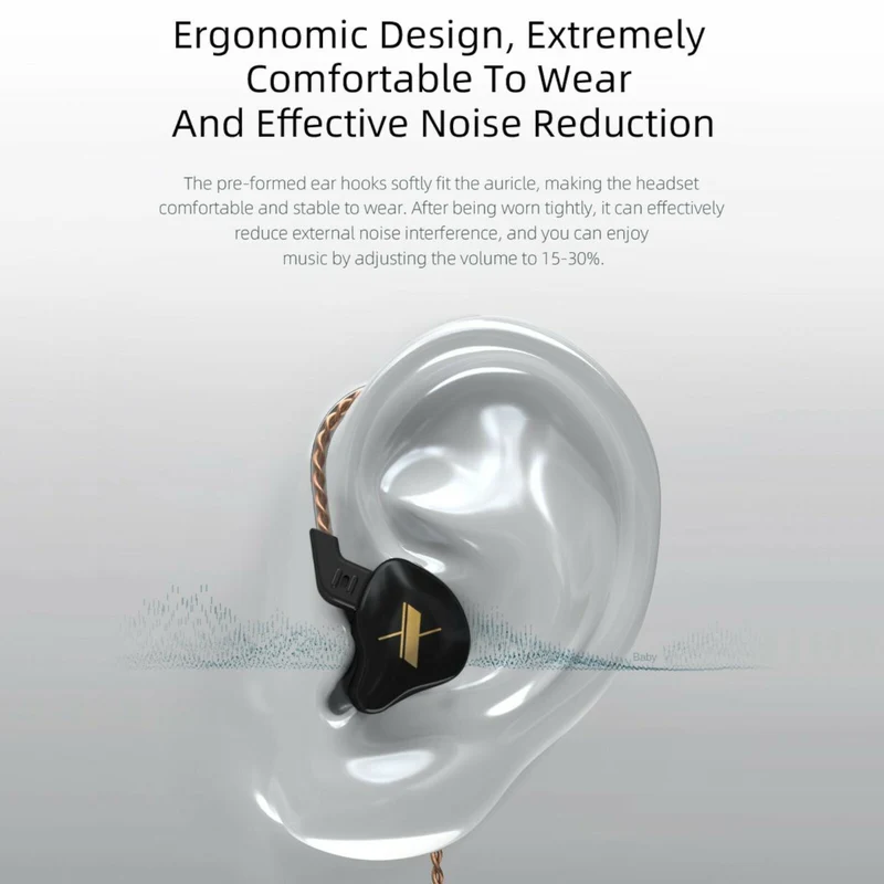 KZ EDX High-End Professional HiFi In-Ear Kopfhörer Headset Schwarz Weiß Kristall