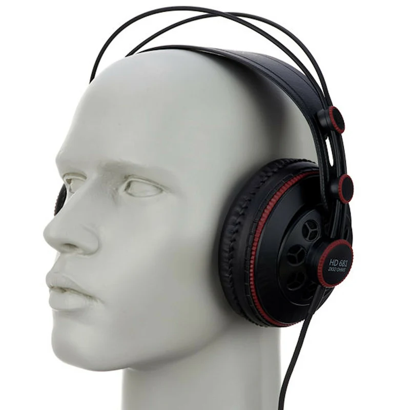 Superlux HD681 Stereo Kopfhörer Schwarz Rot mit Zubehör 6.3 mm Adapter Neu