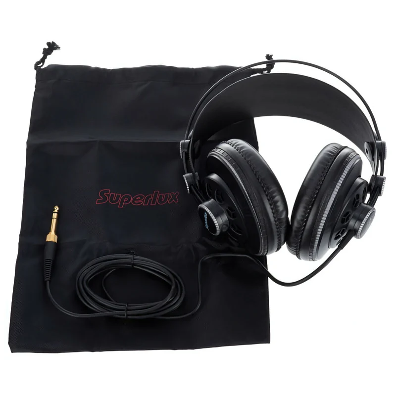 Superlux HD681 Stereo Kopfhörer Schwarz Grau mit Zubehör 6.3 mm Adapter Neu