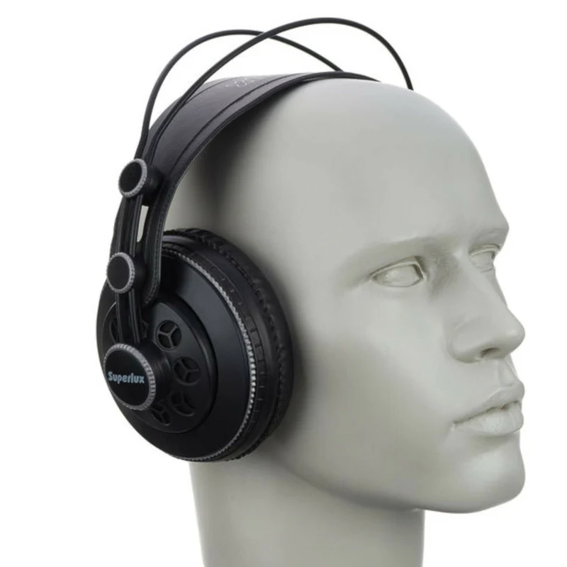 Superlux HD681 Stereo Kopfhörer Schwarz Grau mit Zubehör 6.3 mm Adapter Neu