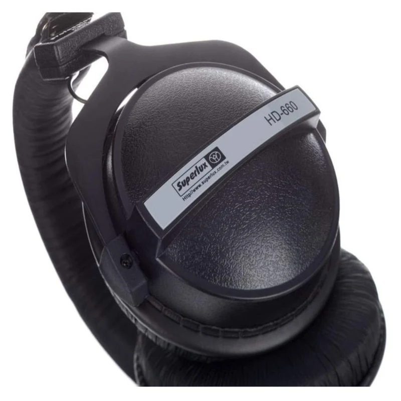 Superlux HD660 Stereo Kopfhörer Schwarz Silber mit Zubehör 6.3 mm Adapter Neu