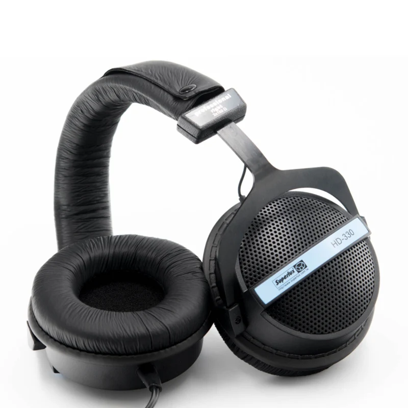 Superlux HD330 Stereo Kopfhörer Schwarz Silber mit Zubehör 6.3 mm Adapter Neu