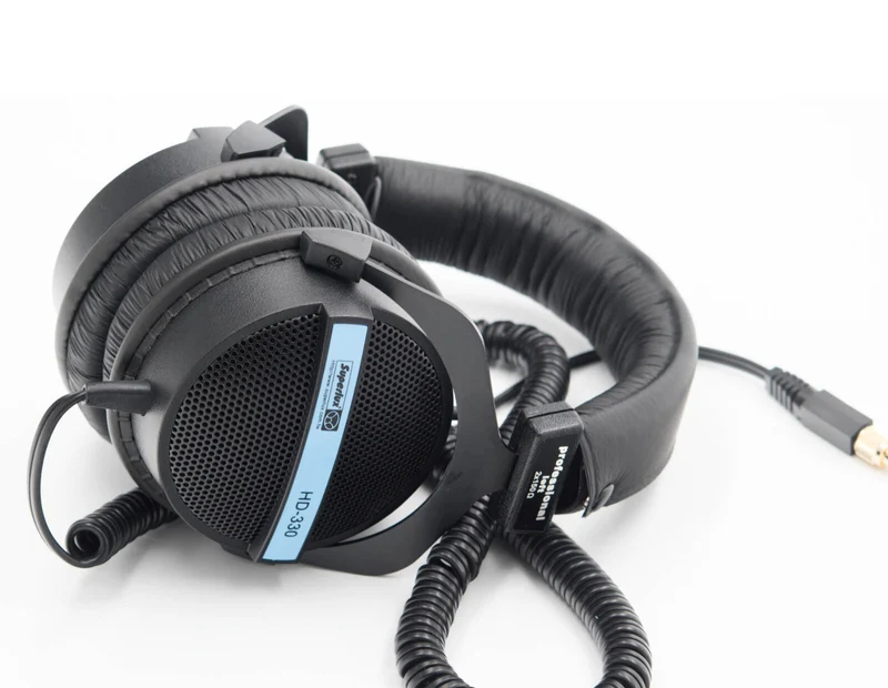 Superlux HD330 Stereo Kopfhörer Schwarz Silber mit Zubehör 6.3 mm Adapter Neu