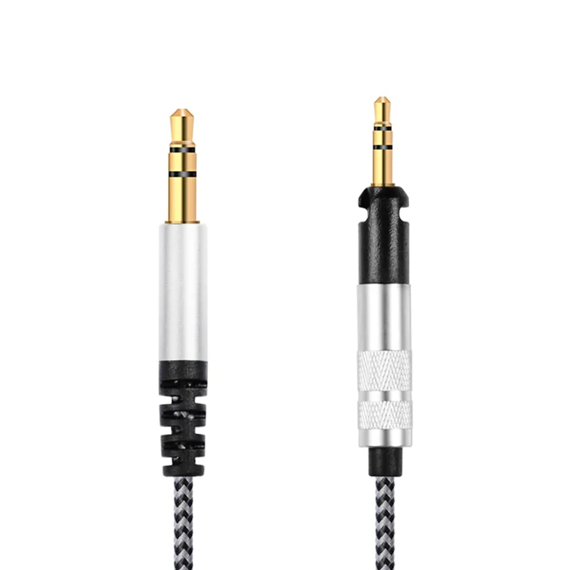 2m Ersatz Audio Nylon Anschlusskabel Sennheiser HD559 HD569 HD589 HD599...