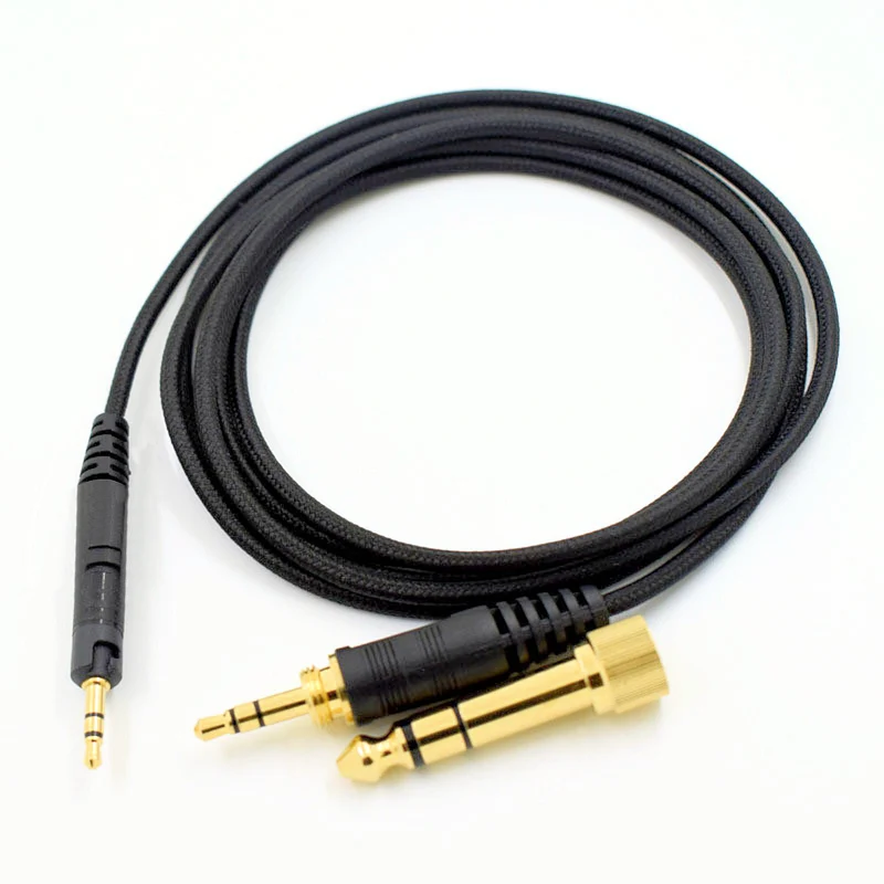 2m Audio Nylon Anschlusskabel Sennheiser HD559 HD560S HD569 HD598 HD599 HD558 ..