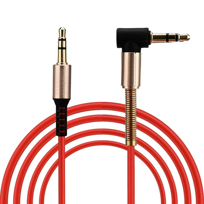 1m Audio Stereo Kopfhörer Anschlusskabel3,5mm Klinke Winkelstecker > Stecker R