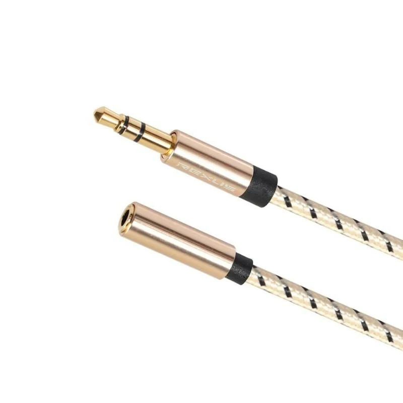 0,5m Audio Stereo Kopfhörer Verlängerungskabel 3,5mm Klinke Stecker>Buchse Nylon