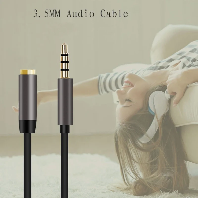 1m Audio Stereo Kopfhörer Headset Verlängerung 4-polig 3,5mm Stecker > Buchse S