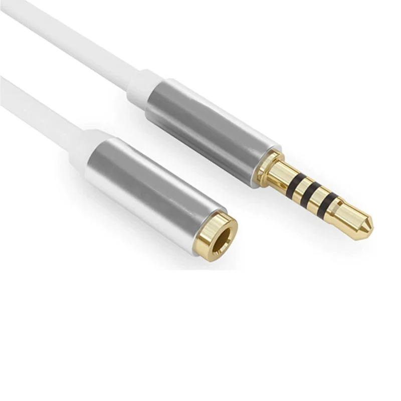 1m Audio Stereo Kopfhörer Headset Verlängerung 4-polig 3,5mm Stecker > Buchse W