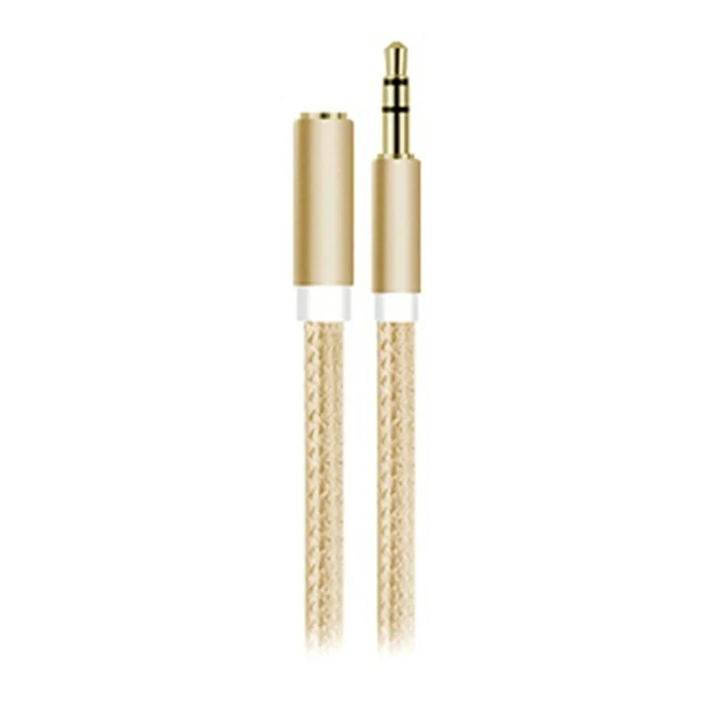 1m Nylon Audio Stereo Kopfhörer Verlängerungskabel 3,5mm Klinke Stecker > Buchse