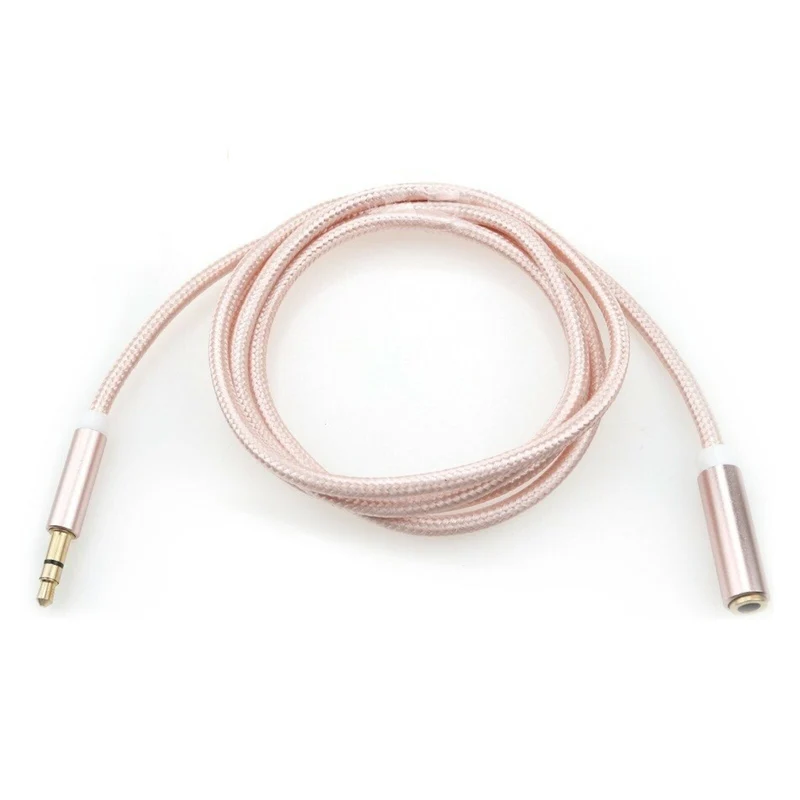 1m Nylon Audio Stereo Kopfhörer Verlängerungskabel 3,5mm Klinke Stecker > Buchse
