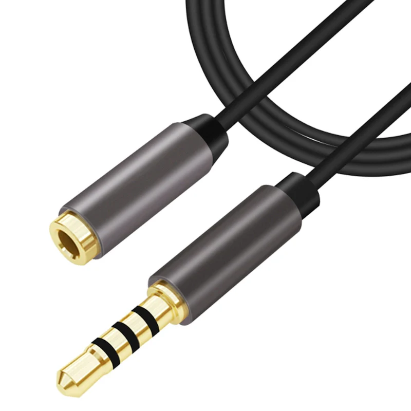 2m Audio Stereo Kopfhörer Headset Verlängerung 4-polig 3,5mm Stecker > Buchse S