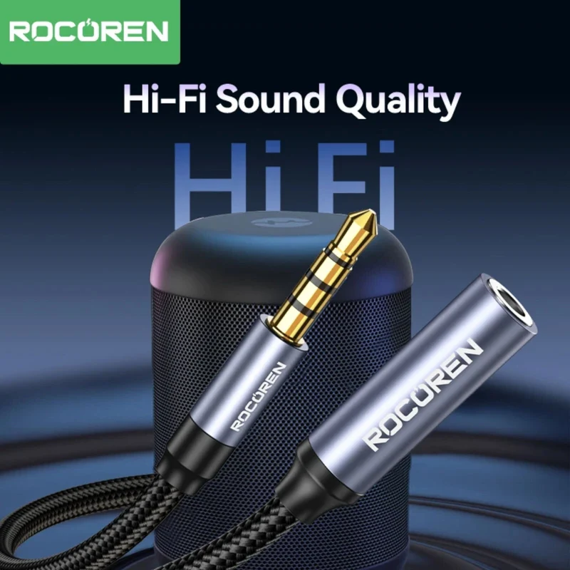 3m Rocoren Stereo Kopfhörer Headset Verlängerungskabel 3,5mm Klinke