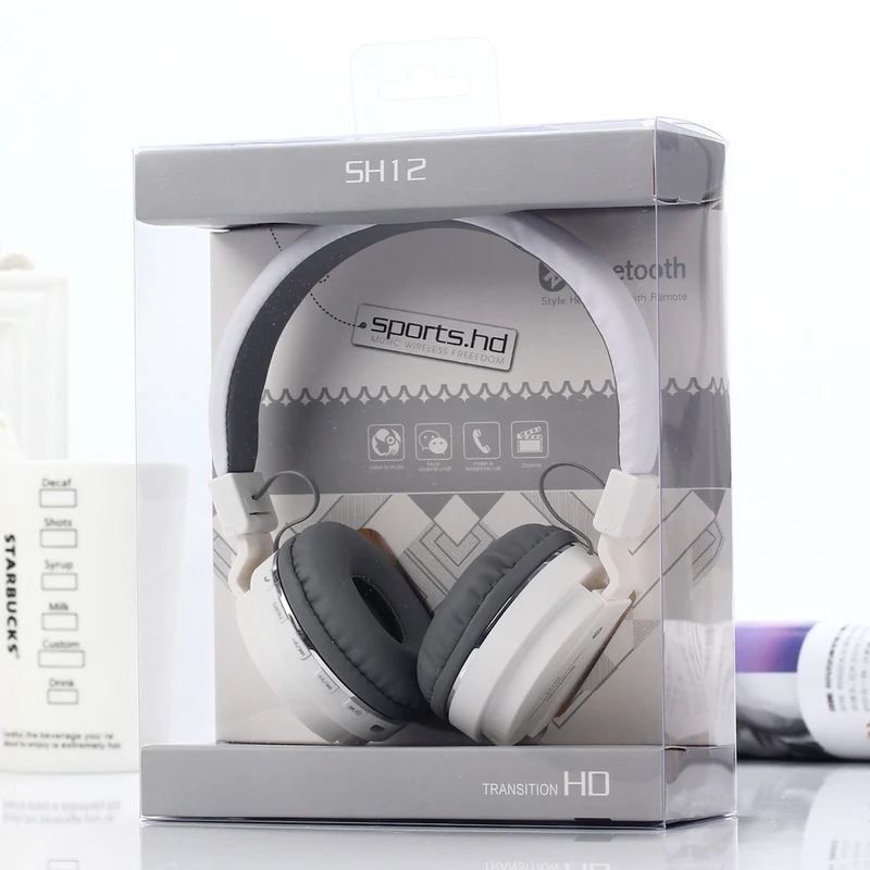 Bluetooth Kopfhörer/Headset SH12 Wireless Headphone TF-Karte 3.5 mm viele Farben
