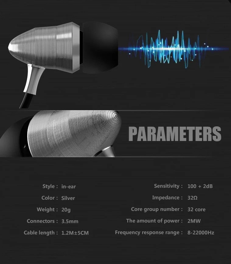 MEGABASS In-Ear Kopfhörer Earphone X6 Pro Silber Metal Version Beats