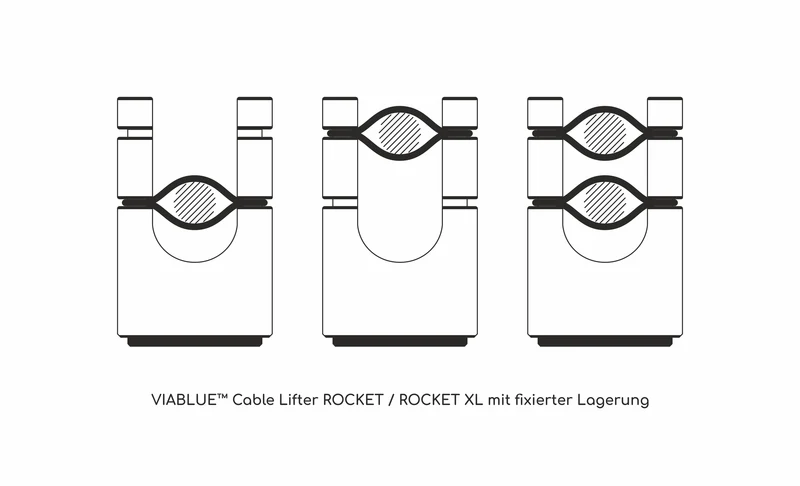 VIABLUE ROCKET CABLE LIFTER / 4 Stück