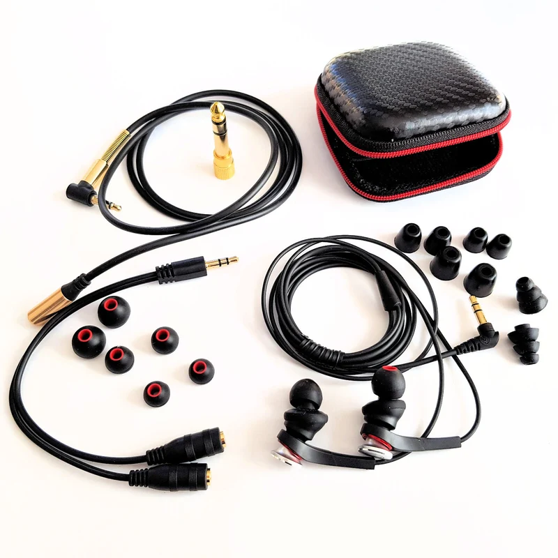 Audio Technica ATH-CKS77X Schwarz Kopfhörer In-Ear Headphone Earphone, Zubehör