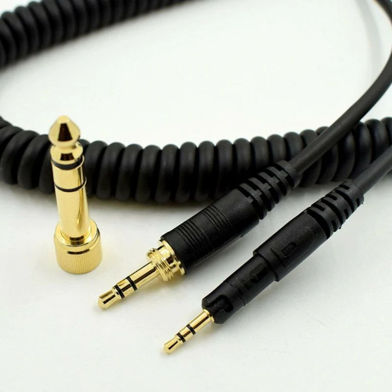 1,4-2,8m Audio Spiral Anschlusskabel Audio Technica Pioneer Sennheiser ...