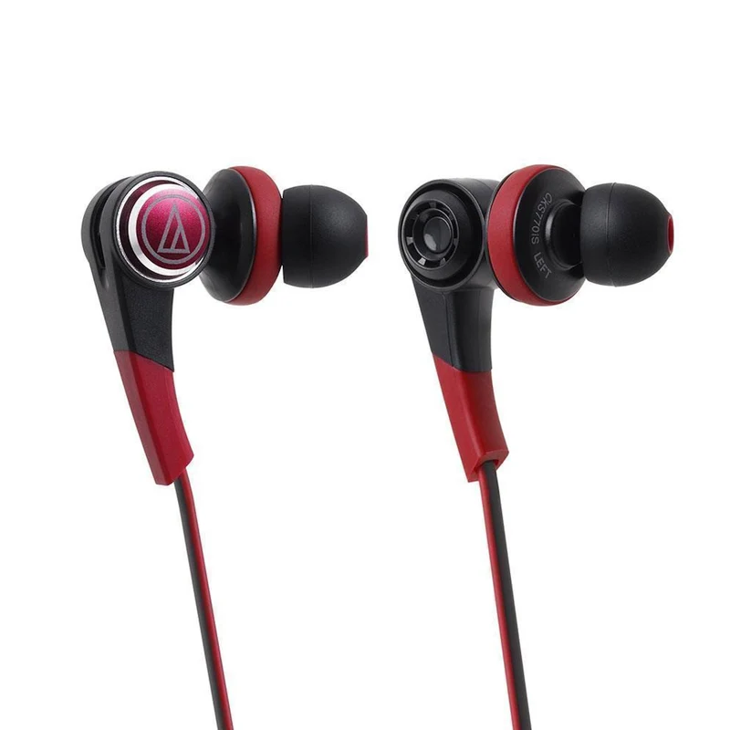 Audio-Technica ATH-CKS770IS – In-Ear Kopfhörer mit Mikrofon (rot)