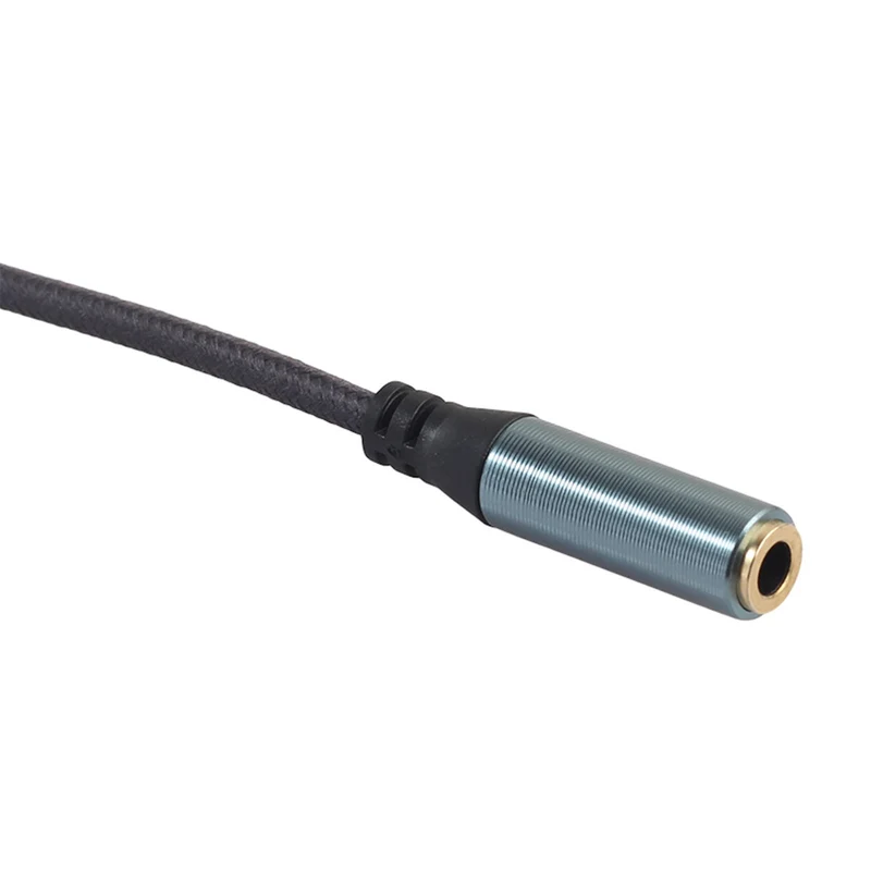 Audio Doppler Kabel Winkelstecker Kopfhörer 3.5mm Stecker > 2 Buchse blaugrau