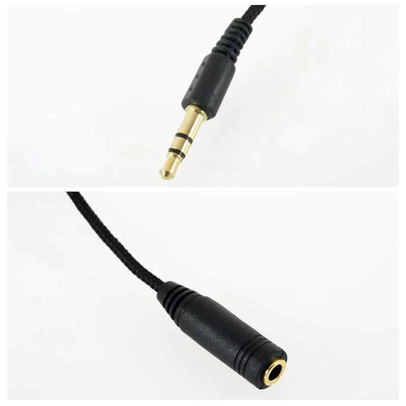 5m Audio Stereo Kopfhörer Verlängerungskabel 3,5mm Klinke Stecker > Buchse Stoff