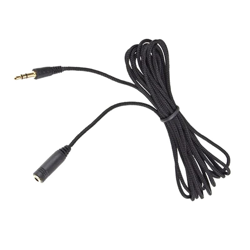 5m Audio Stereo Kopfhörer Verlängerungskabel 3,5mm Klinke Stecker > Buchse Stoff
