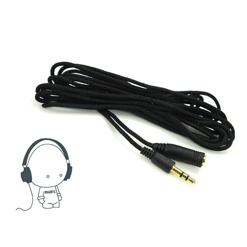 3m Audio Stereo Kopfhörer Verlängerungskabel 3,5mm Klinke Stecker > Buchse Stoff