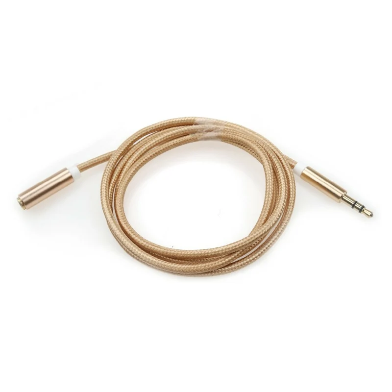1m Nylon Audio Stereo Kopfhörer Verlängerungskabel 3,5mm Klinke Stecker > Buchse