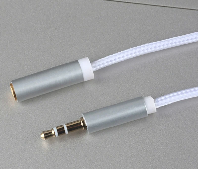 1m Nylon Audio Stereo Kopfhörer Verlängerungskabel 3,5mm Klinke Stecker > Buchse