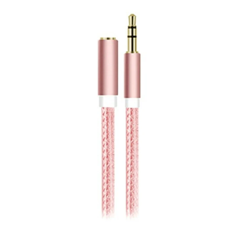 1m Nylon Audio Stereo Kopfhörer Verlängerungskabel 3,5mm Klinke Stecker > Buchse