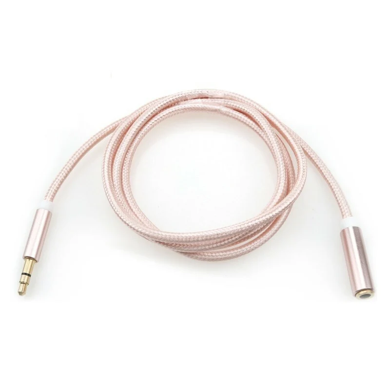 1m Nylon Audio Stereo Kopfhörer Verlängerungskabel 3,5mm Klinke Stecker > Buchse