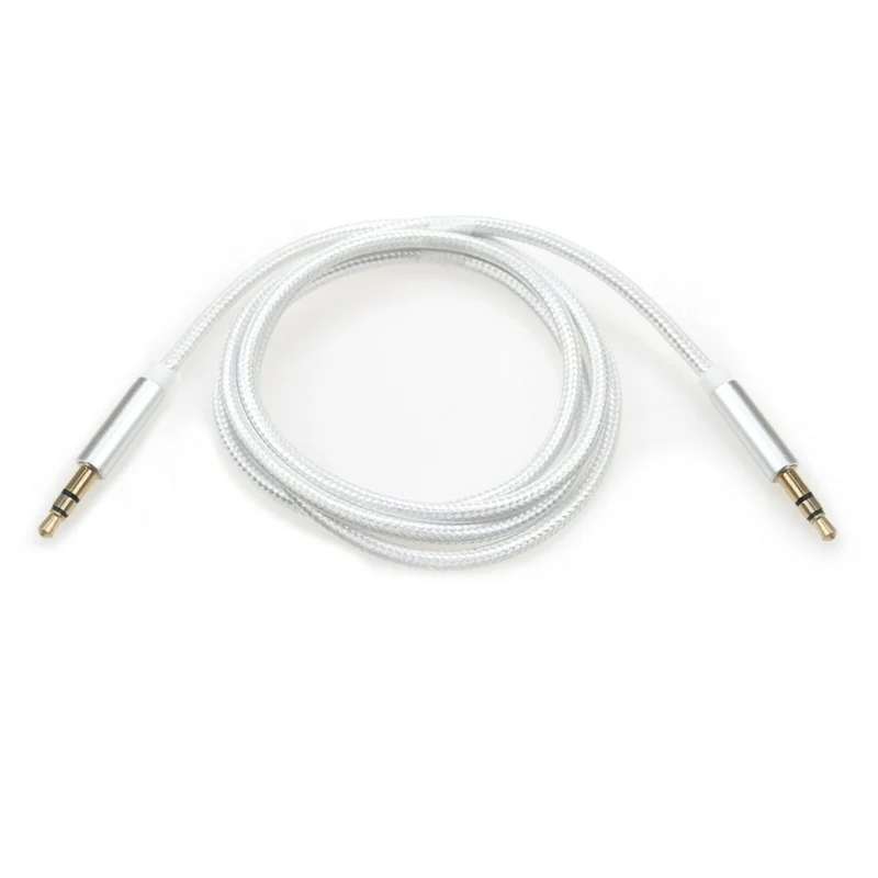 1m Audio Stereo Kopfhörer Nylon Anschlusskabel 3,5mm Klinke Stecker > Stecker