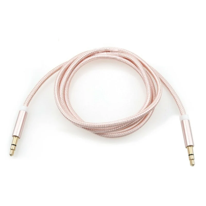 1m Audio Stereo Kopfhörer Nylon Anschlusskabel 3,5mm Klinke Stecker > Stecker