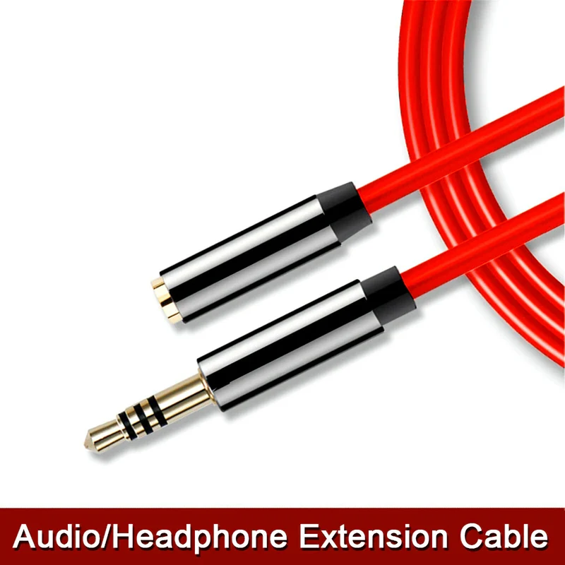 1m Audio Stereo Kopfhörer Headset Verlängerung 4-polig 3,5mm Stecker > Buchse R