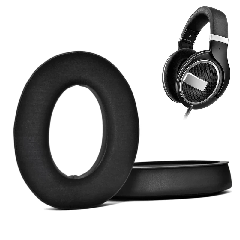 Kunstleder Ohrpolster Sennheiser Kopfhörer HD559 HD569 HD598 HD599 schwarz
