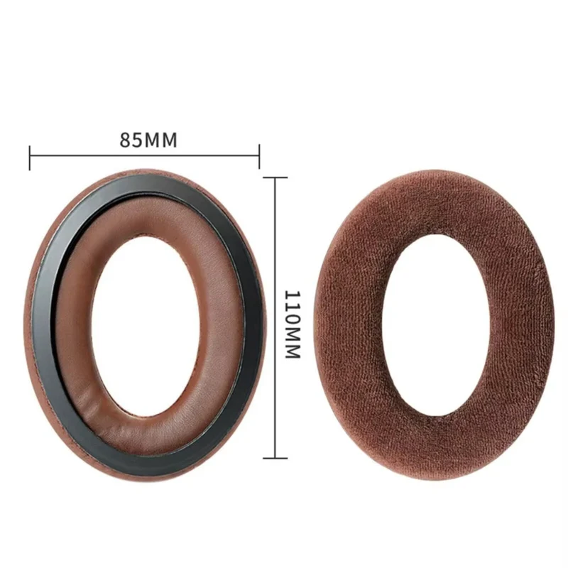 Velour Ohrpolster Braun für Sennheiser Kopfhörer HD599 HD598 HD569 HD559