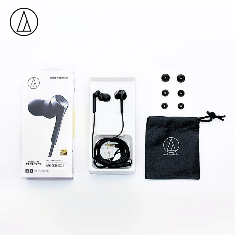 Audio-Technica ATH-CKS550XiS BK | SOLID BASS In-Ear | Mic | Schwarz