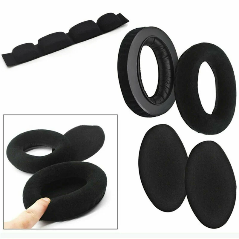 Velour Ohrpolster Kopfband für Sennheiser Kopfhörer HD545, HD580, HD600, HD650, HD660