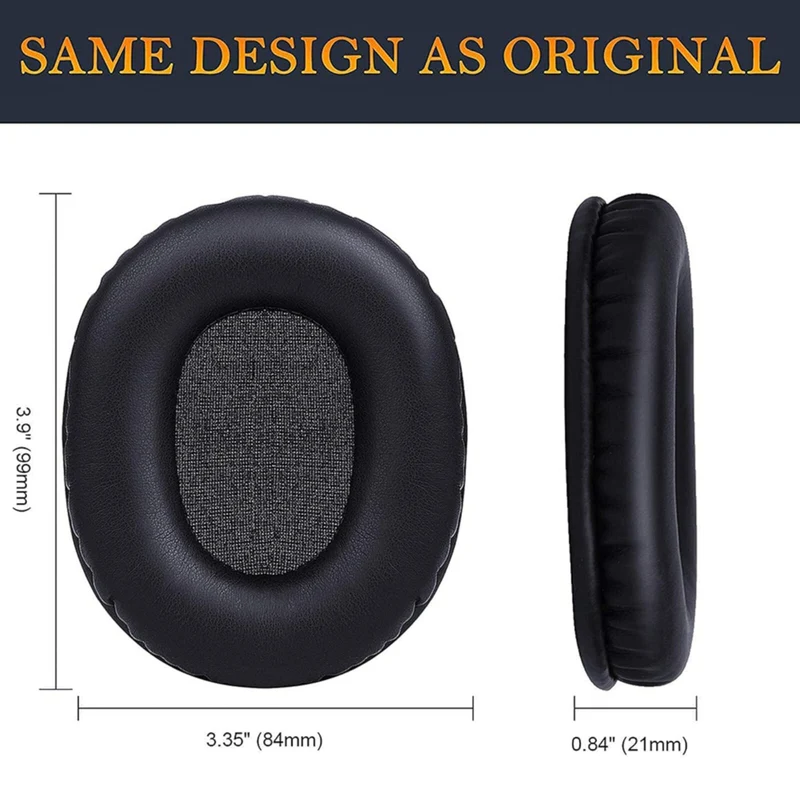 Ohrpolster für Audio Technica ATH M50X M40X M30X M20X MSR7 SX1 schwarz