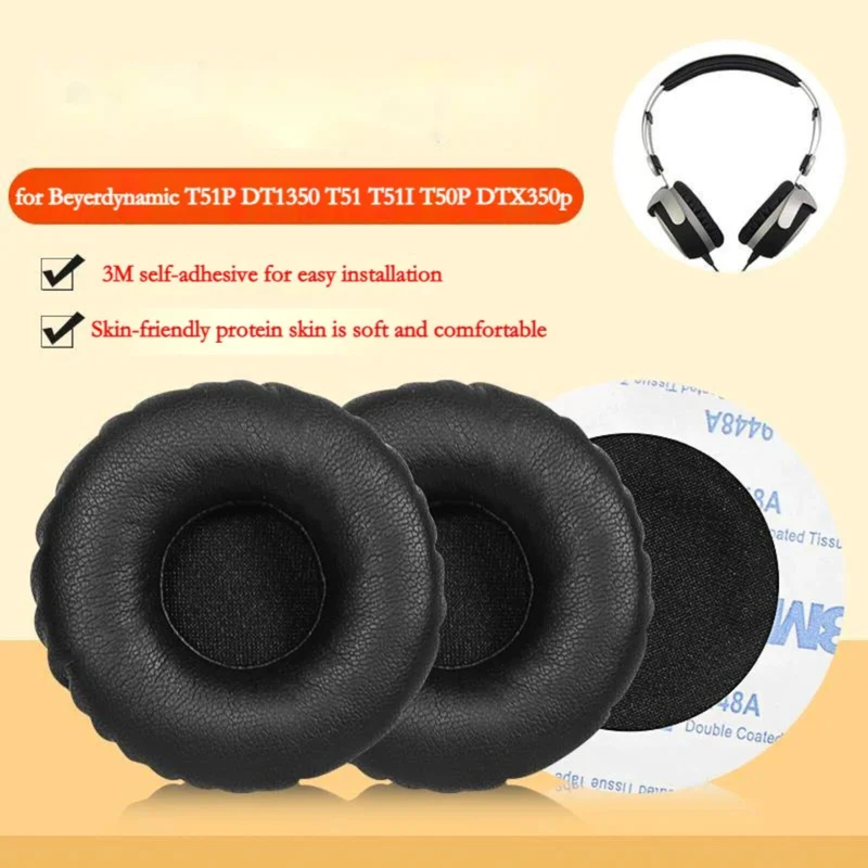 Ohrpolster für beyerdynamic T50P T51 T51I T51P DT1350 DT1350G schwarz