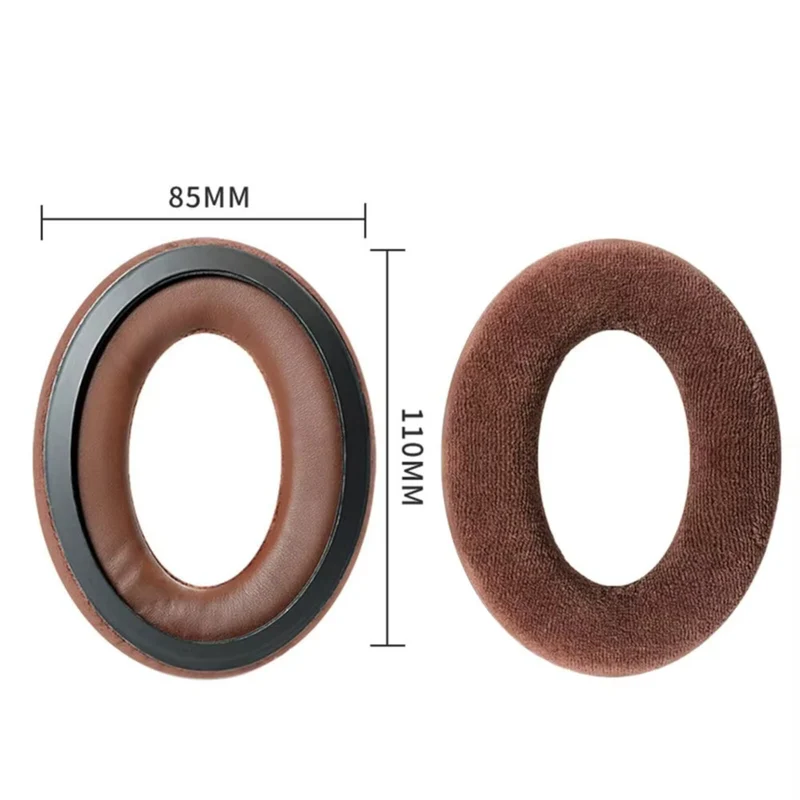 Velour Ohrpolster Braun für Sennheiser Kopfhörer HD599 HD598 HD569 HD559