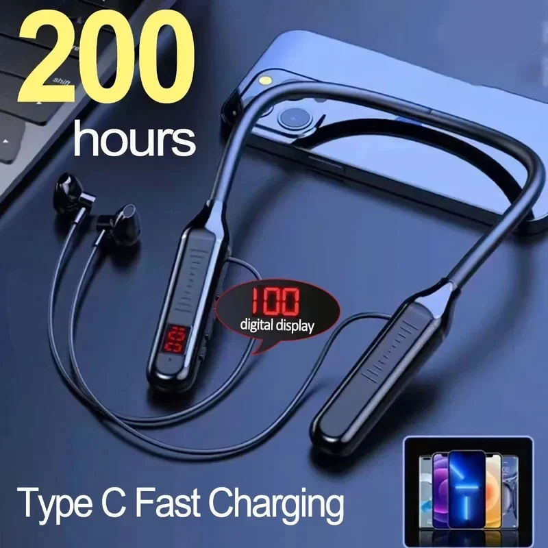 Sport Bluetooth In-Ear Kopfhörer G02 Headset mit Display IPX5 Wireless v5.2