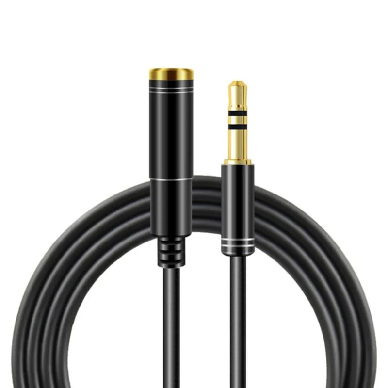 1,5 m Audio Stereo Kopfhörer Verlängerungskabel 3,5mm Klinke Stecker>Buchse Schw