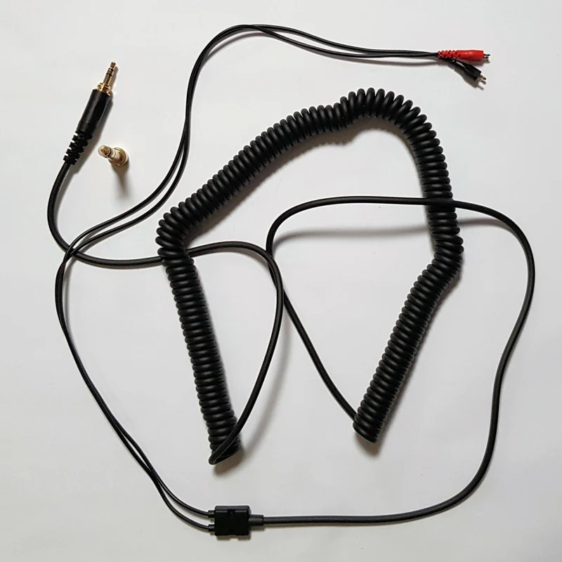 1,5 - 5m Audio Spiral Anschlusskabel Sennheiser HD535 HD545 HD580 HD600 650 660