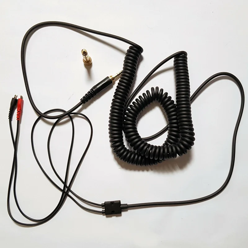 1,5 - 5m Audio Spiral Anschlusskabel Sennheiser HD535 HD545 HD580 HD600 650 660