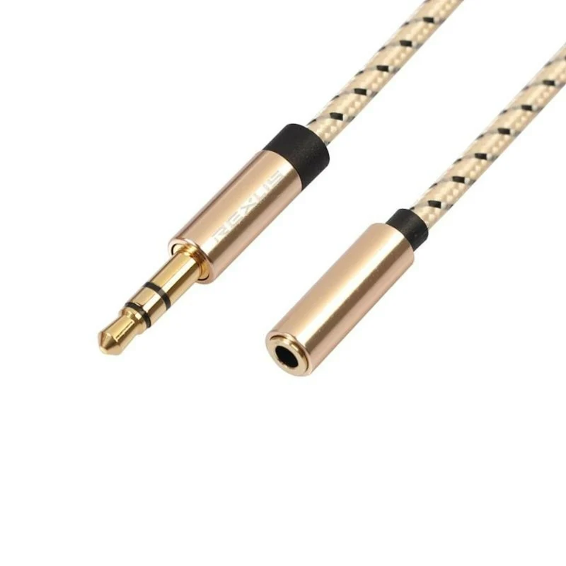 0,5m Audio Stereo Kopfhörer Verlängerungskabel 3,5mm Klinke Stecker>Buchse Nylon