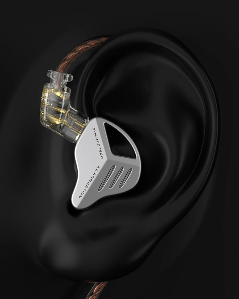 100% Original KZ ZVX High-End Professional HiFi In-Ear Kopfhörer Silber