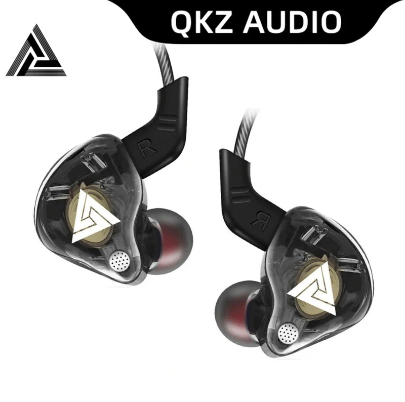 QKZ AK6 Hi-Res In-Ear-Kopfhörer Ohrhörer 105dB HD Mikrofon Bass Boost Schwarz