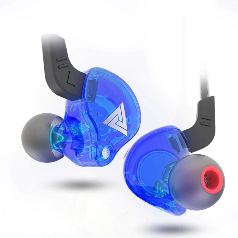 QKZ AK6 Hi-Res In-Ear-Kopfhörer Ohrhörer 105dB mit HD Mikrofon Bass Boost Blau